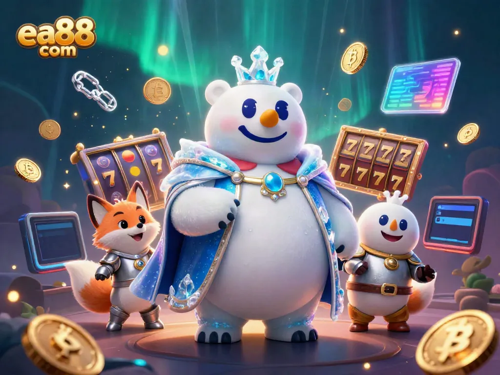 Engage in thrilling gaming adventures at ea88 com with colorful slot reels and vibrant characters.