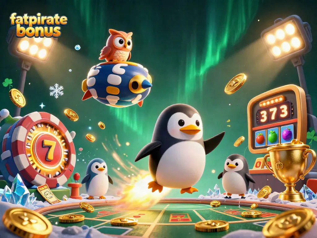 Experience the excitement of fatpirate bonus in a vibrant casino-themed illustration.