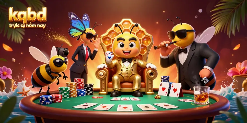 Engage with the vibrant kqbd trực tiếp hôm nay as the bold bumblebee mob boss commands a dynamic poker scene.