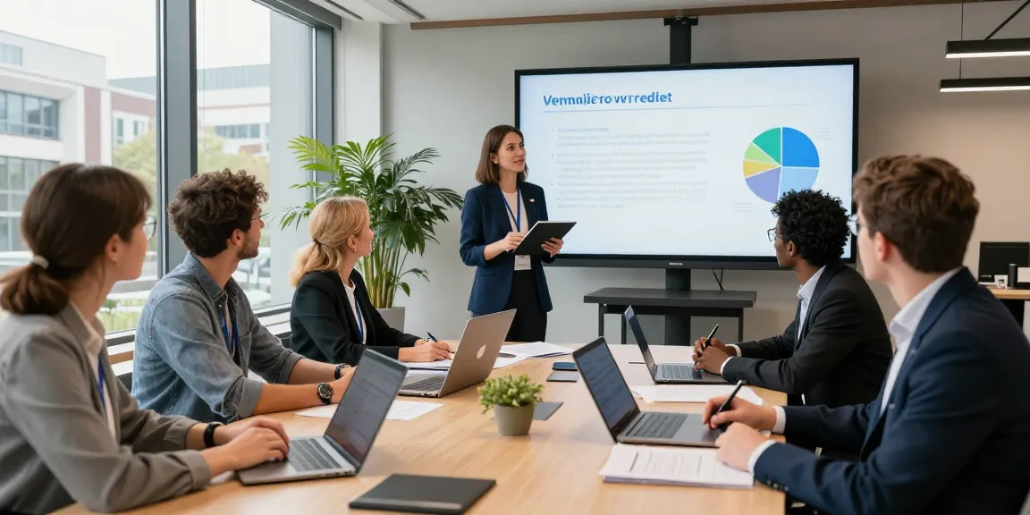 Professionals die samenwerken aan zakelijk krediet in een moderne kantoorruimte.